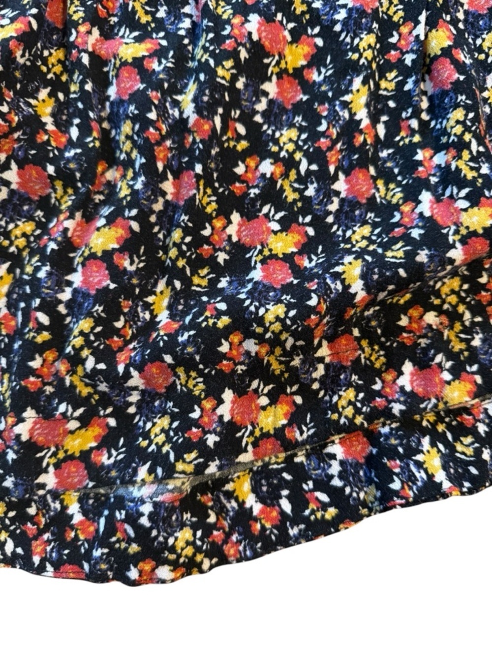 Free People Boho Floral Mixed-Print Long Sleeve Tunic Peasant Small - Picture 2 of 4
